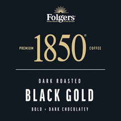 1850 Black Gold Dark Roast Ground Coffee, 12 oz