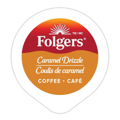 Folgers Caramel Drizzle Flavoured Coffee, Single-Serve K-Cup Pods For Keurig Coffee Makers, 30 Count