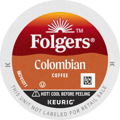 Folgers Colombian Medium Roast Coffee, 72 Keurig K-Cup Pods, 12 Count (Pack of 12)