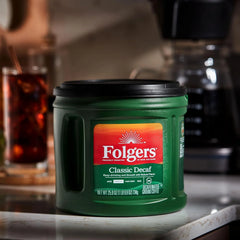 Folgers Classic Decaf Ground Coffee, Medium Roast, 25.9-ounce Canister (Pack of 6)