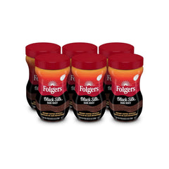 Folgers Black Silk Dark Roast Instant Coffee Crystals, 8-oz. Jar (Pack of 6)