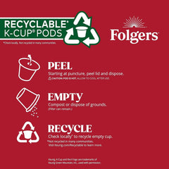 Folgers French Vanilla Artificially Flavored Coffee, Keurig K-Cup pods, 10 Count Box (Pack of 6)