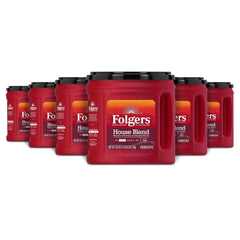 Folgers House Blend Ground Coffee, Medium Roast, 25.9 ounce Canister (Pack of 6)