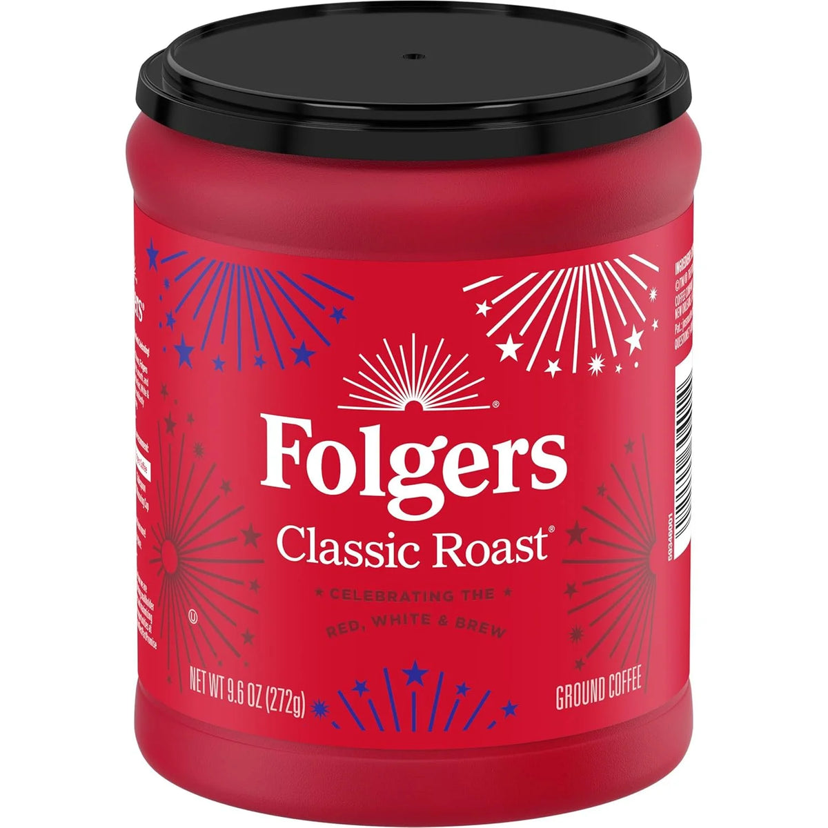 Folgers Classic Roast Medium Roast Ground Coffee, Limited-Edition Canister for America’s 250th Anniversary, 9.6 Oz.