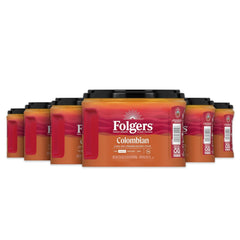 Folgers Colombian Ground Coffee, Medium Roast, 22.6 Oz. Canister (Pack of 6)