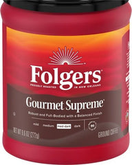 Folgers Gourmet Supreme Ground Coffee, 9.6 Ounce Canisters